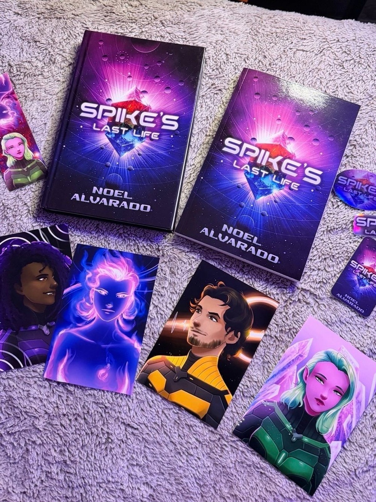 SIGNED COPIES of Spike’s Last Life Paperback Set with Art Prints and Stickers