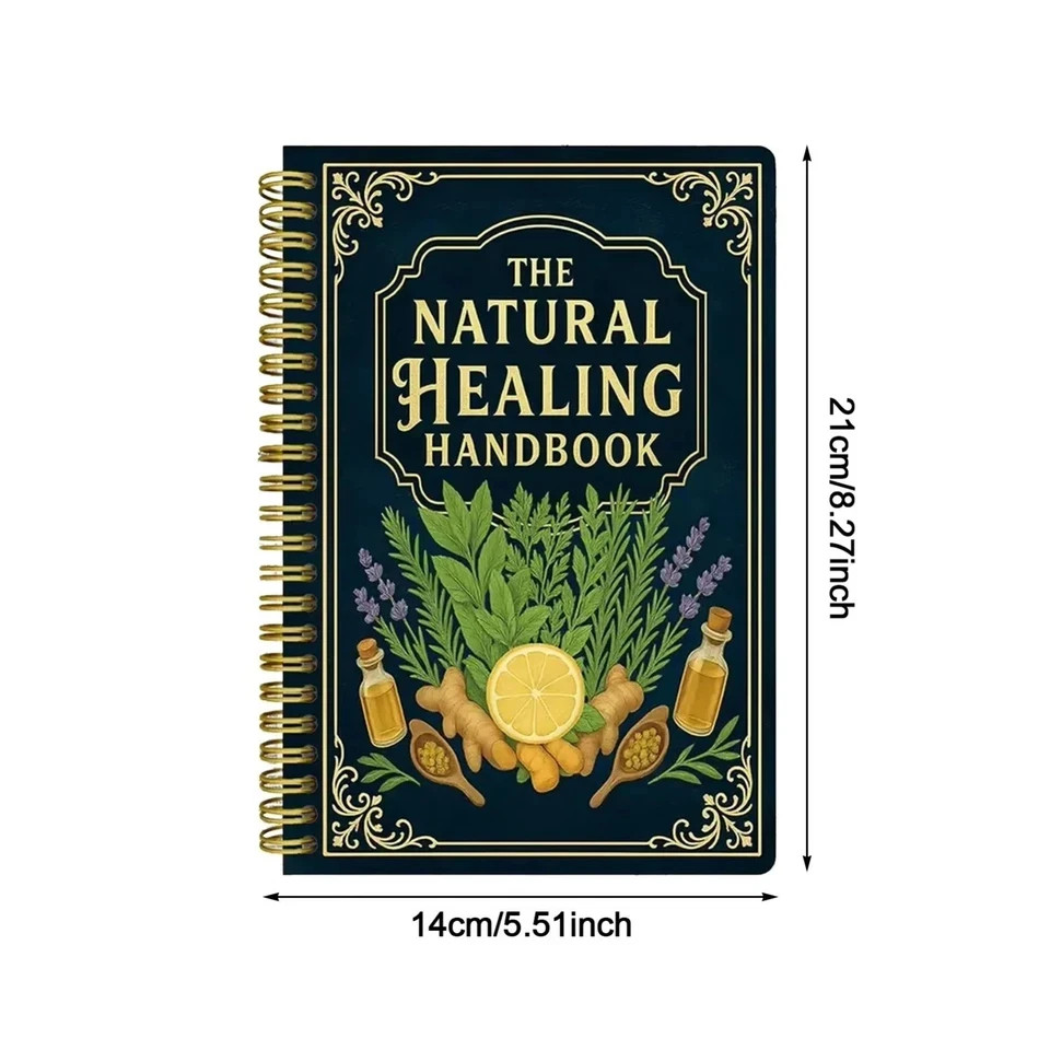 The Natural Healing Handbook, Spiral-Bound Guide For Herbal Remedies