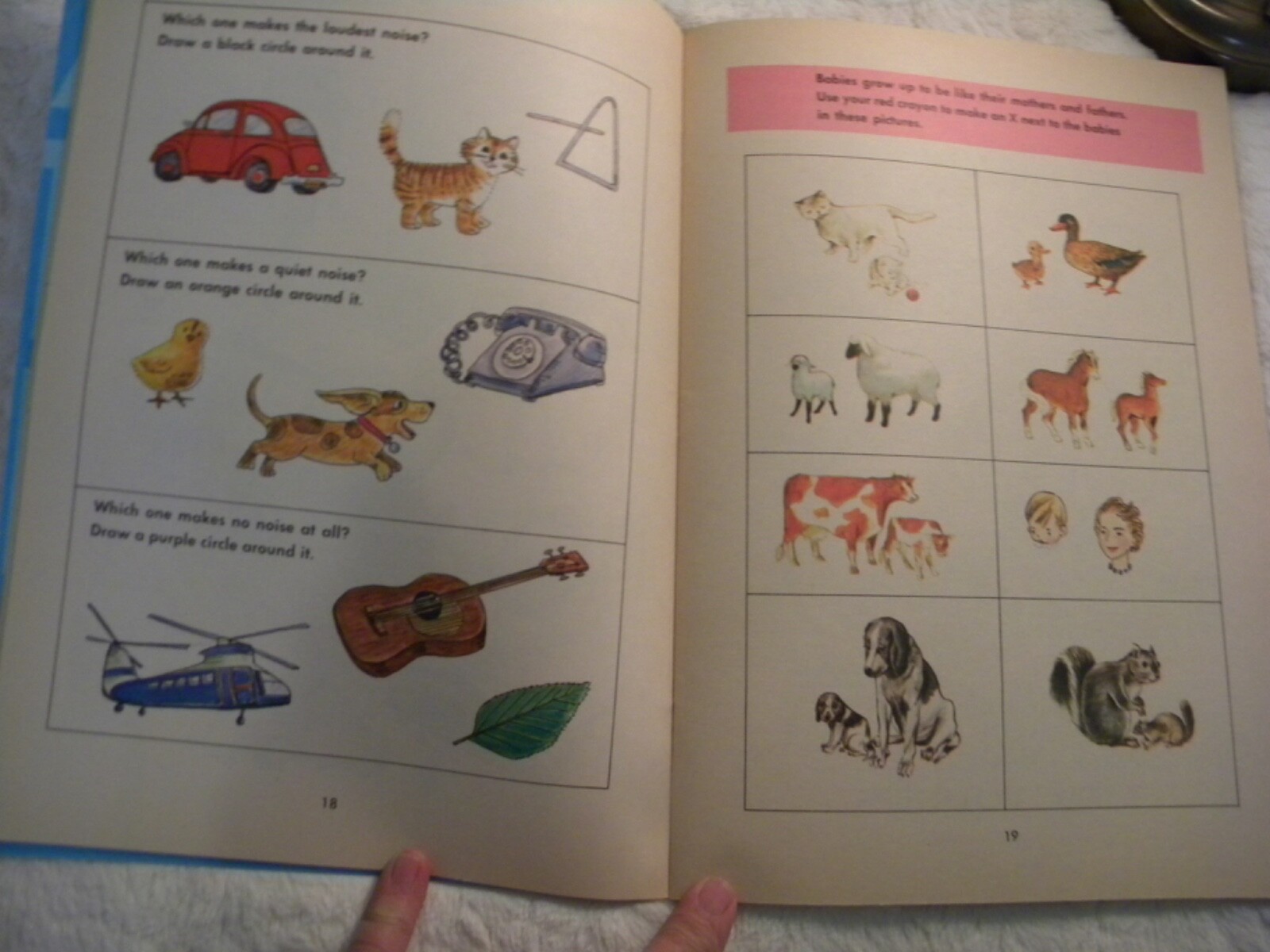 vintage lot 6 Reading Readiness workbooks/color books-5 new