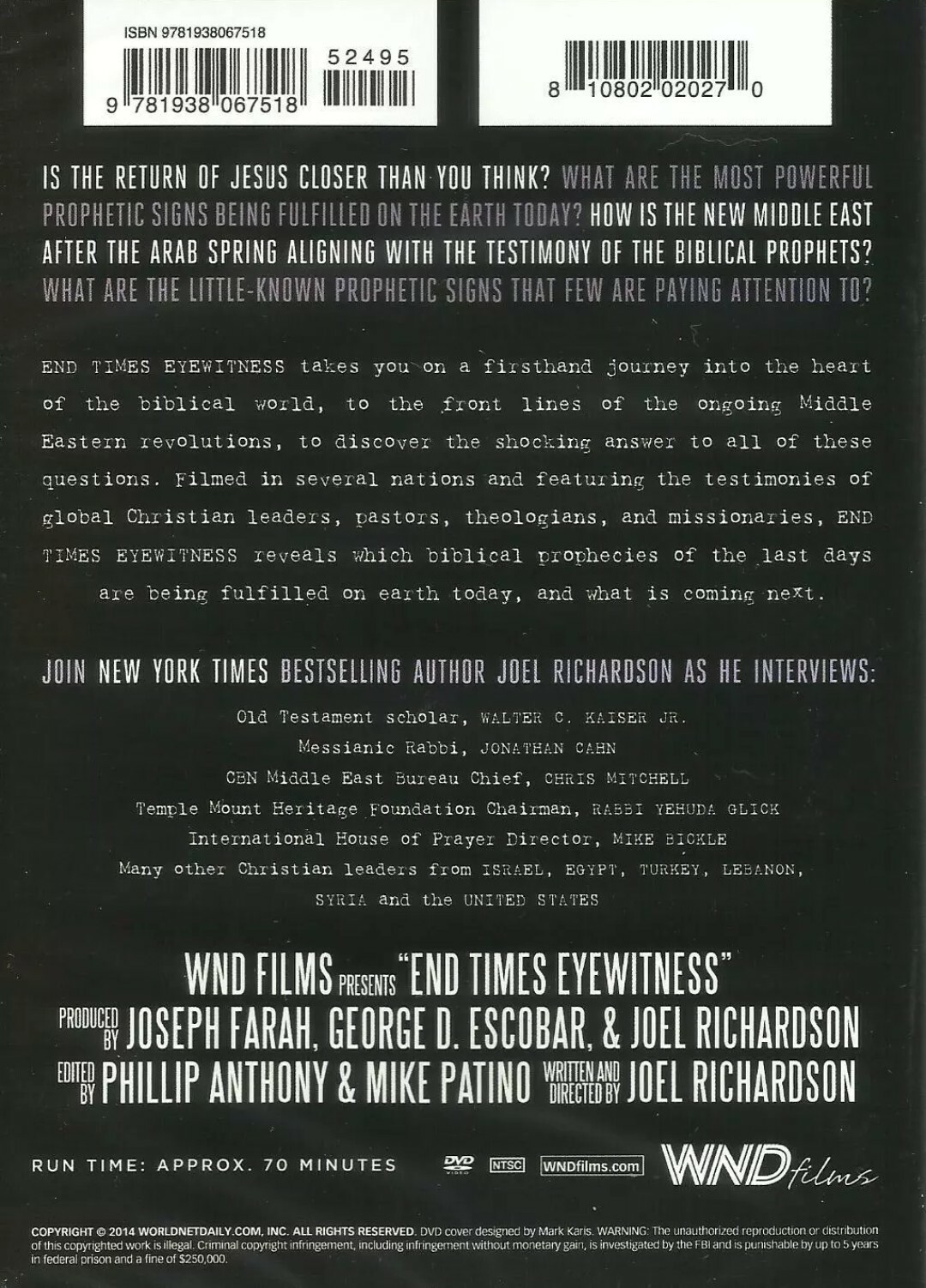 END TIMES EYEWITNESS – DVD – Joel Richardson