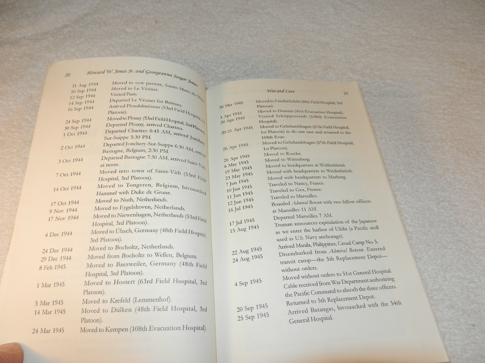 WW II ETO Field Hospital Surgeon w/ surgery details „WAR AND LOVE“ Vet Signed