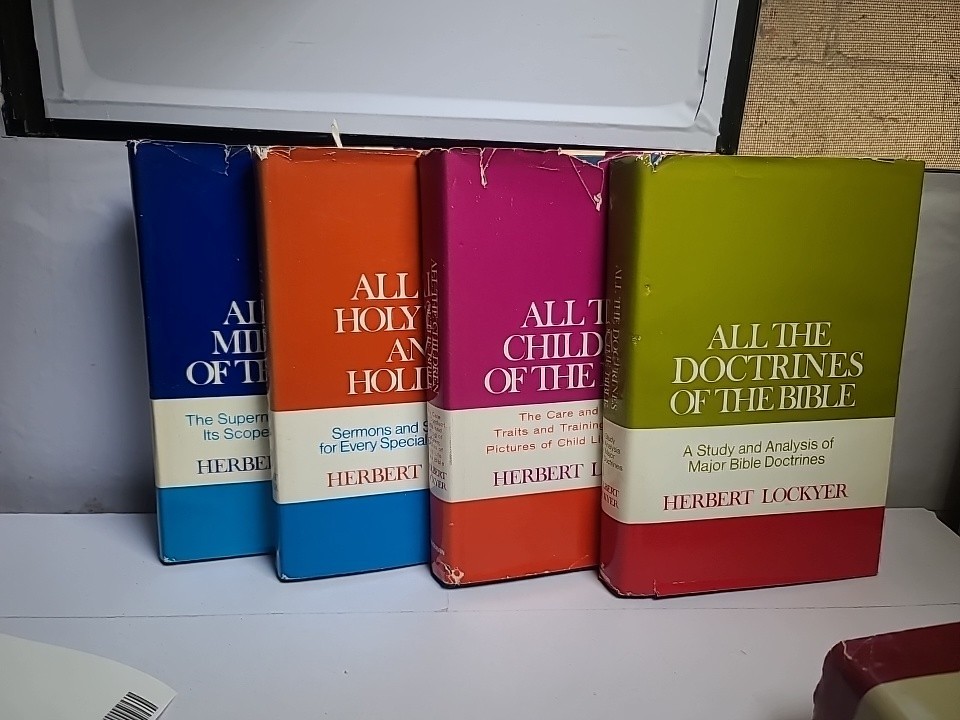 Herbert Lockyer Bible Study Lot 4 Books Zondervan All Series HC Theology