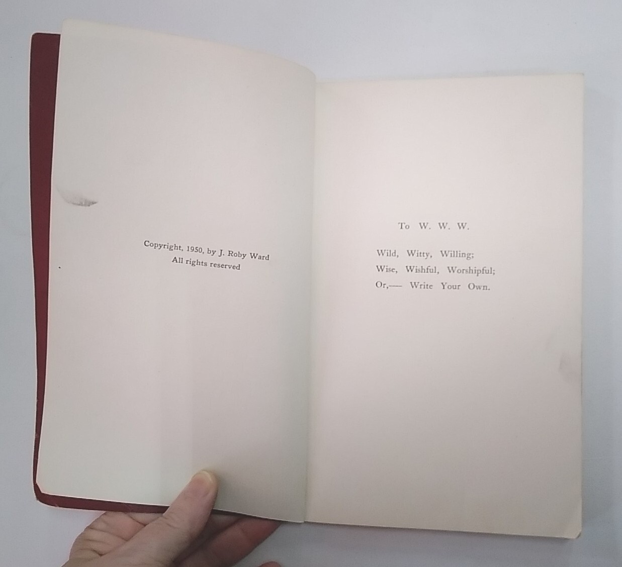 For You and Me, by J. Roby Ward. 1950. Softcover, Good Condition