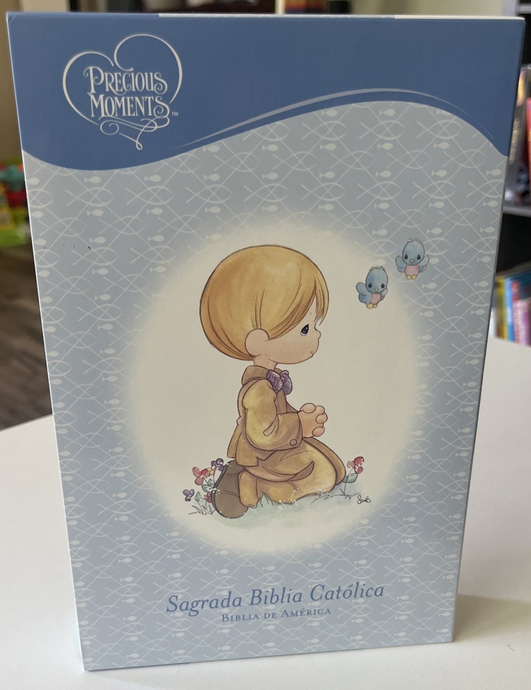 Biblia Católica Precious Moments™, Leathersoft, Azul celeste (Spanish .. NEW