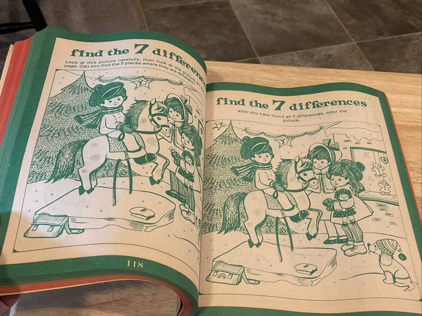 Vintage 1980 Santa’s Big Fun Book of Activities Stories Puzzles 512 Pages Unused