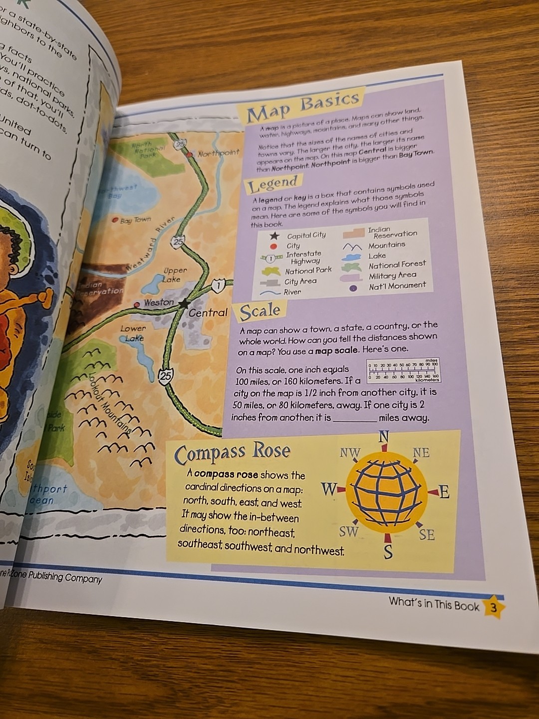 Travel the Great States School Zone 64 Pages, Ages 8 and Up Workbook NEW!