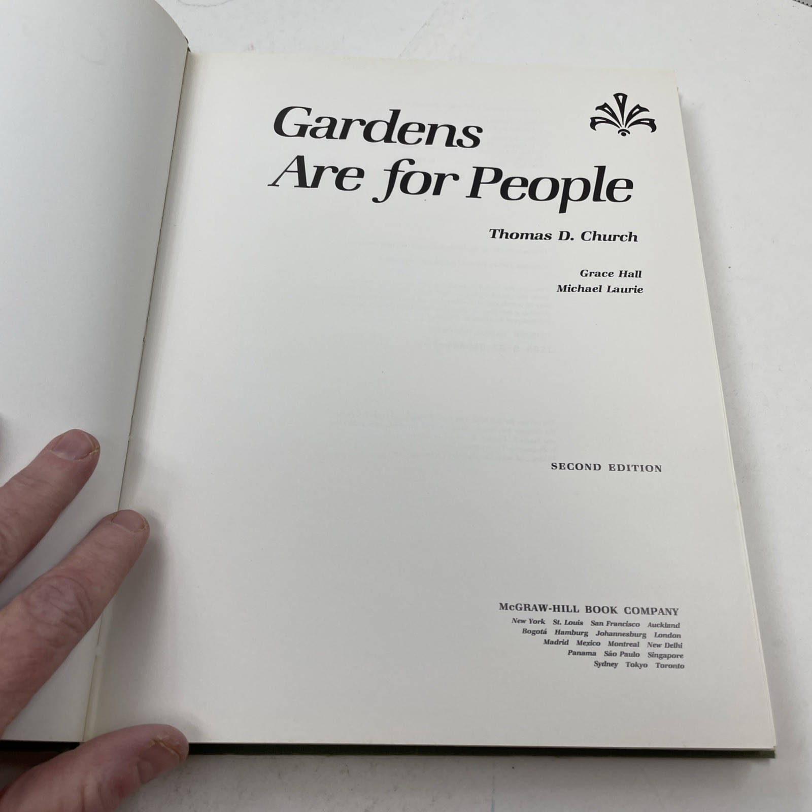 Gardens Are for People by Thomas D. Church & Thomas Church Hardcover 2nd Ed 1983