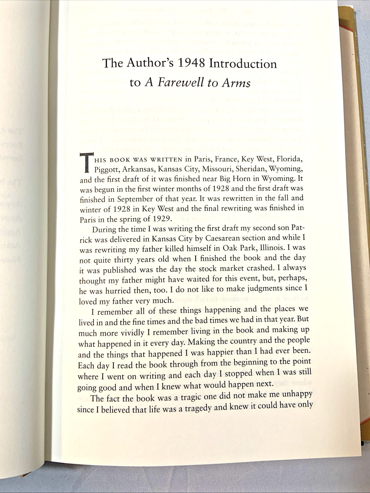 Farewell to Arms Hemingway Library Edition Hardcover w Dust Jacket
