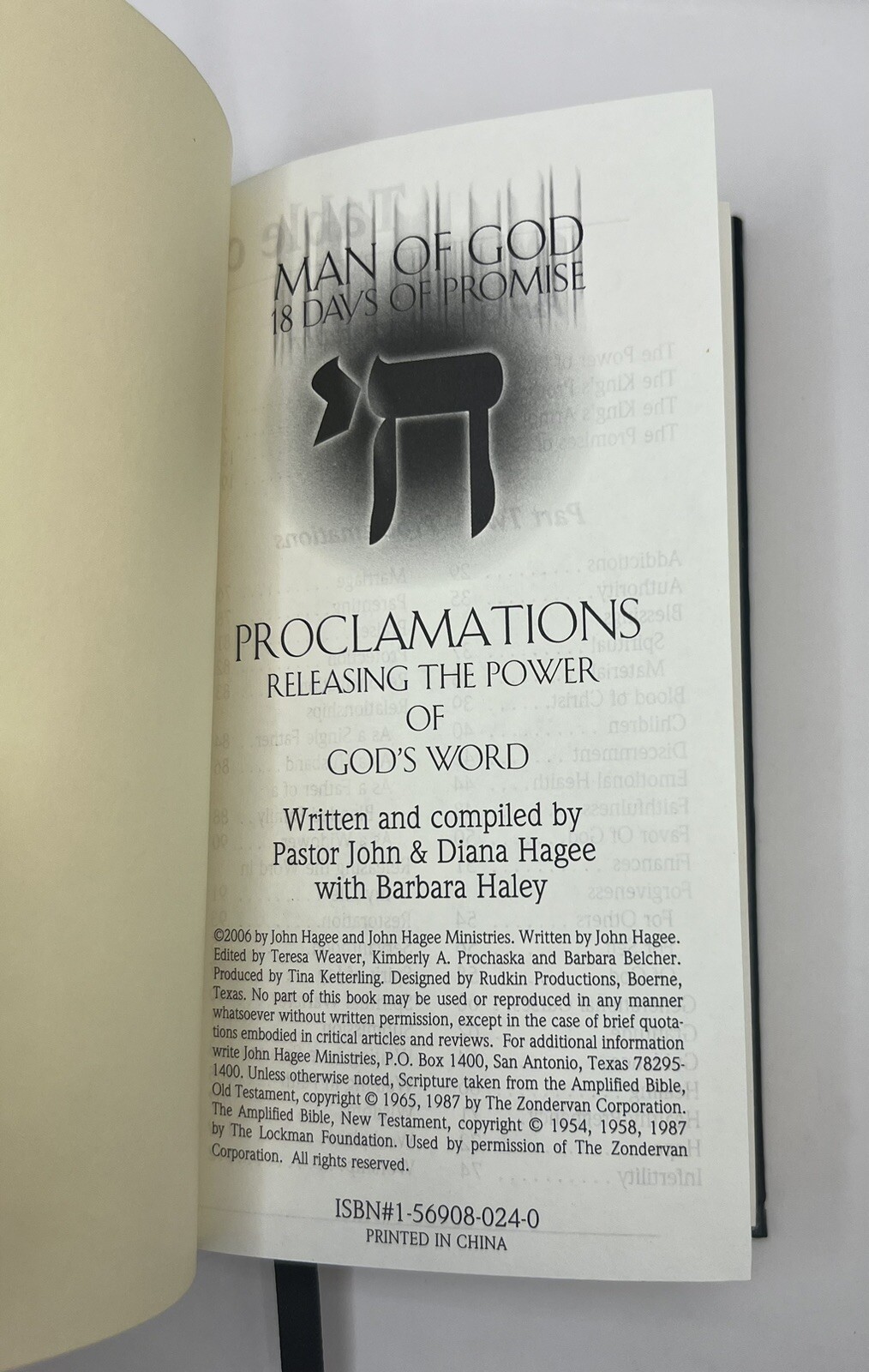 Signed Prophecy Study Bible John Hagee NKJV Israel Revealed 7 Letters Apocalypse