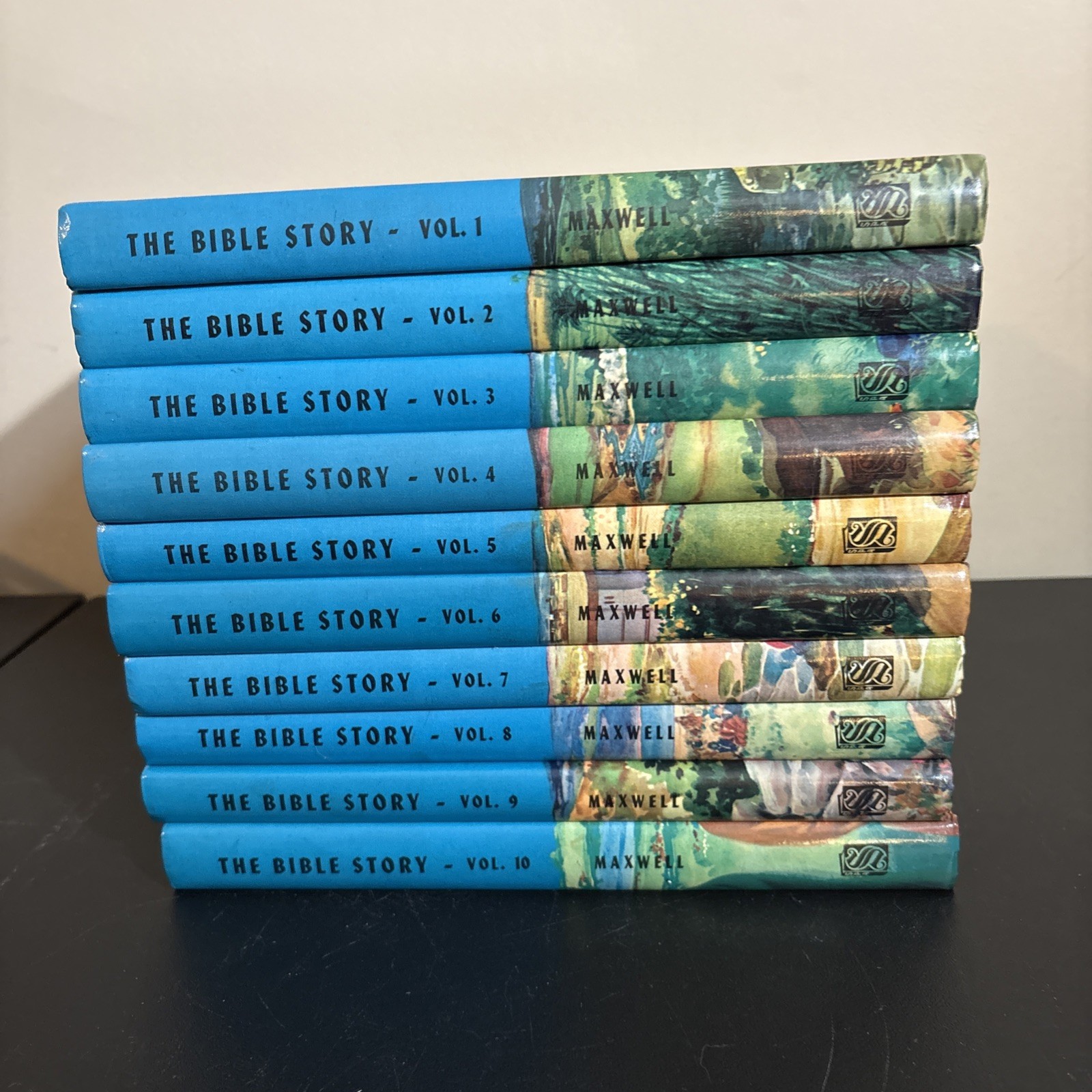 Vintage THE BIBLE STORY Arthur S. Maxwell Complete Set of 10 LIKE NEW