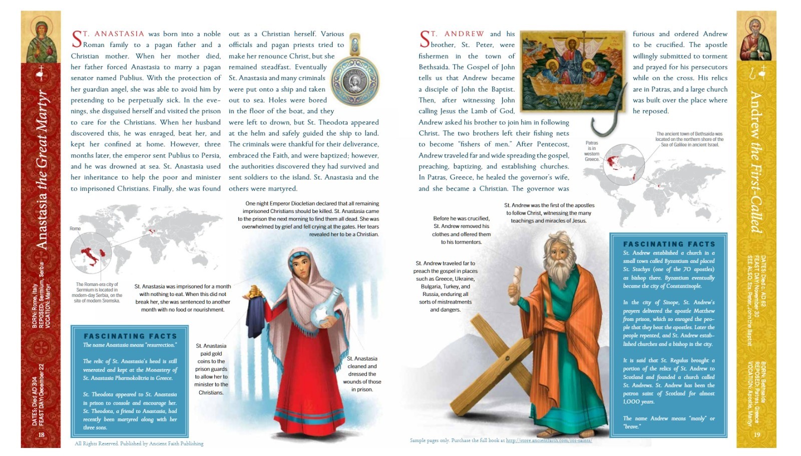 101 Orthodox Christian Saints by Sarah Wright and Alexandra Schmalzbach -NEW