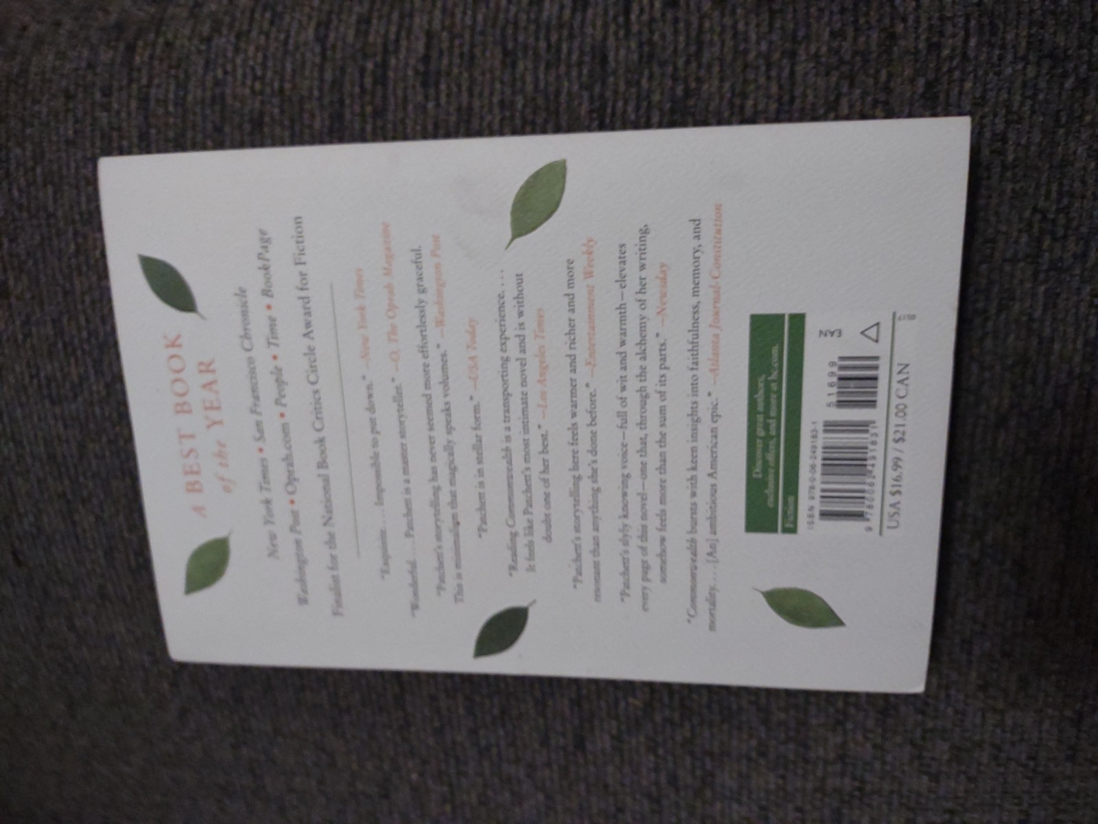 Commonwealth : A Novel by Ann Patchett (2017, Trade Paperback)
