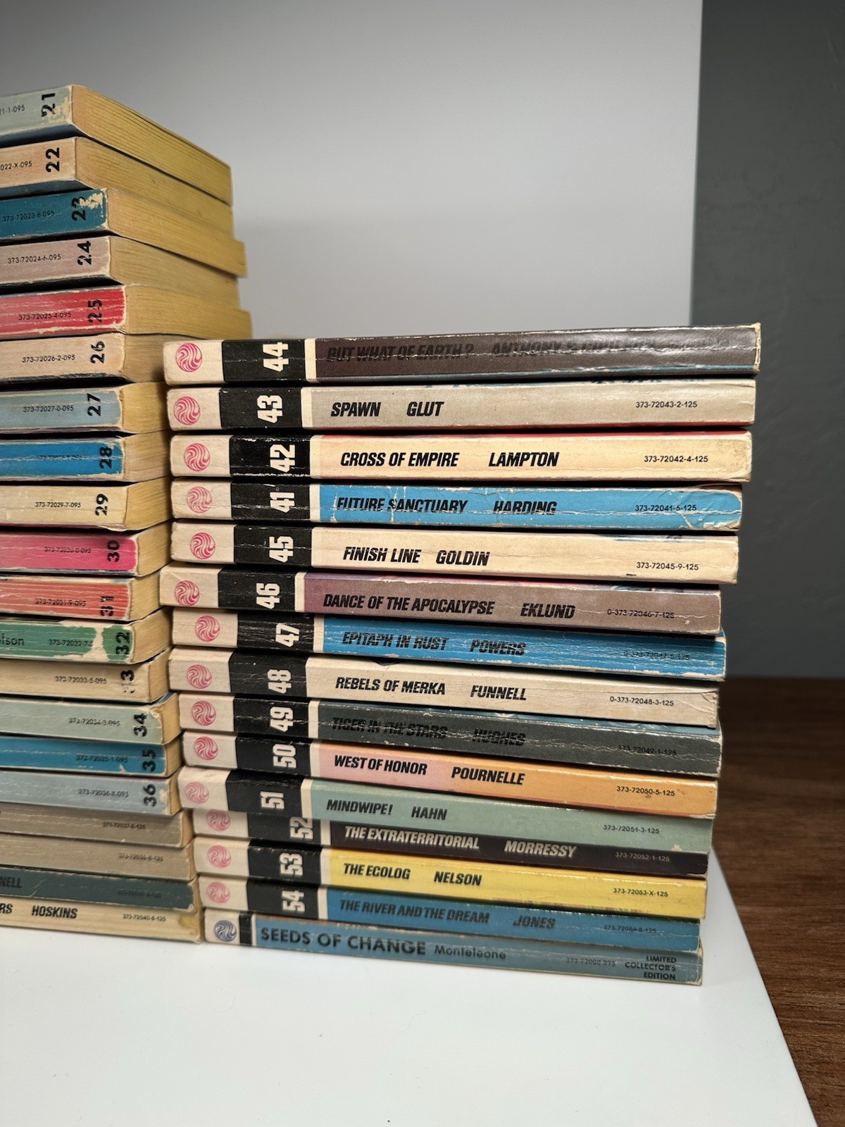 Huge Lot Of 55 Laser Books 1970s Vintage Science Fiction Paperbacks Incl #s 1-54