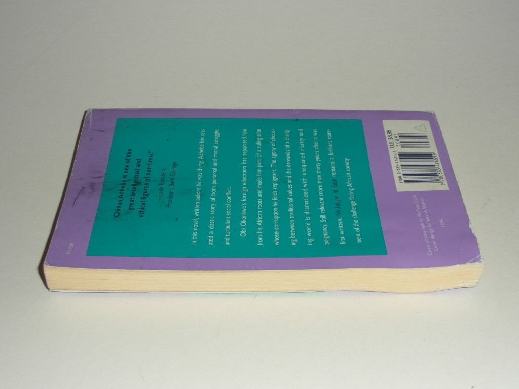 No Longer at Ease by Chinua Achebe Trade Paperback 1548X