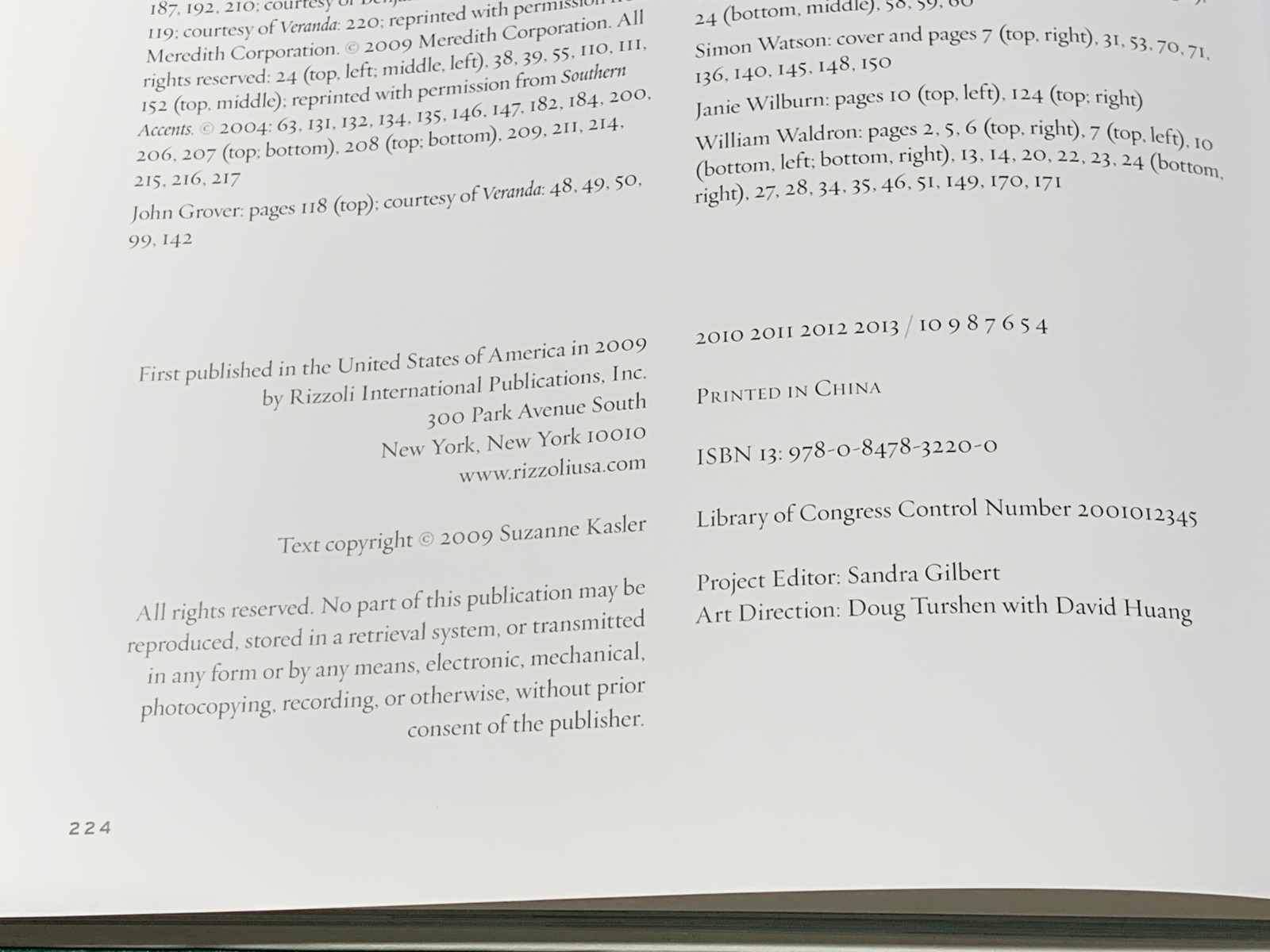 Suzanne Kasler Inspired Interiors 4th Print HC DJ 2013 Rizzoli Design