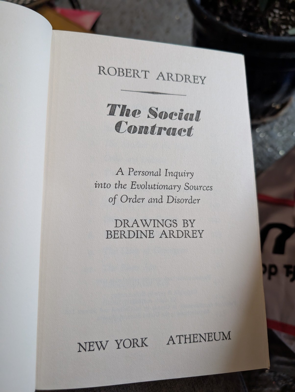 The Social Contract Robert Audrey 1970 Book