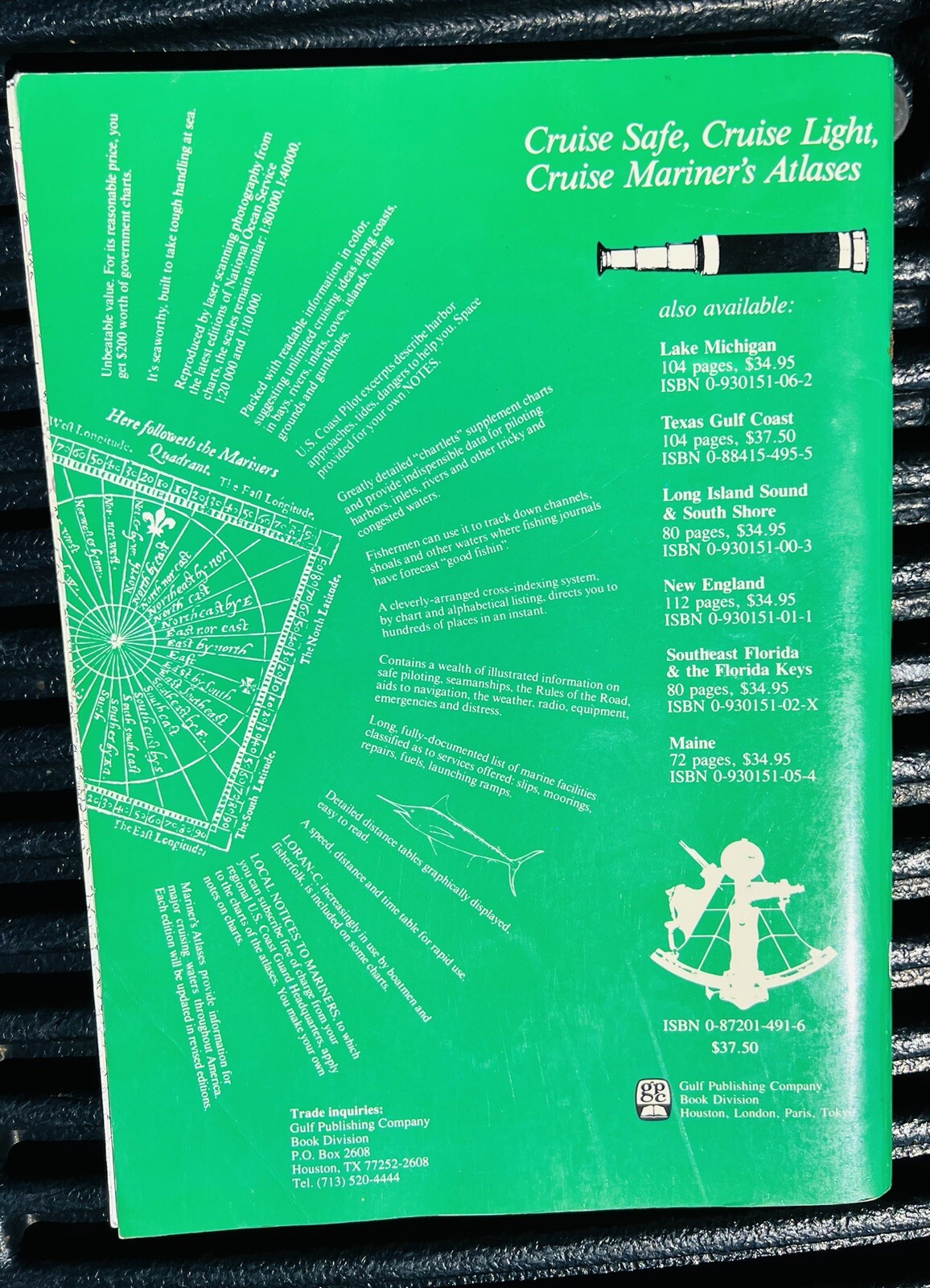 MARINER’S ATLAS: Florida Gulf Coast And Florida Keys by A.P. Balder, 1988