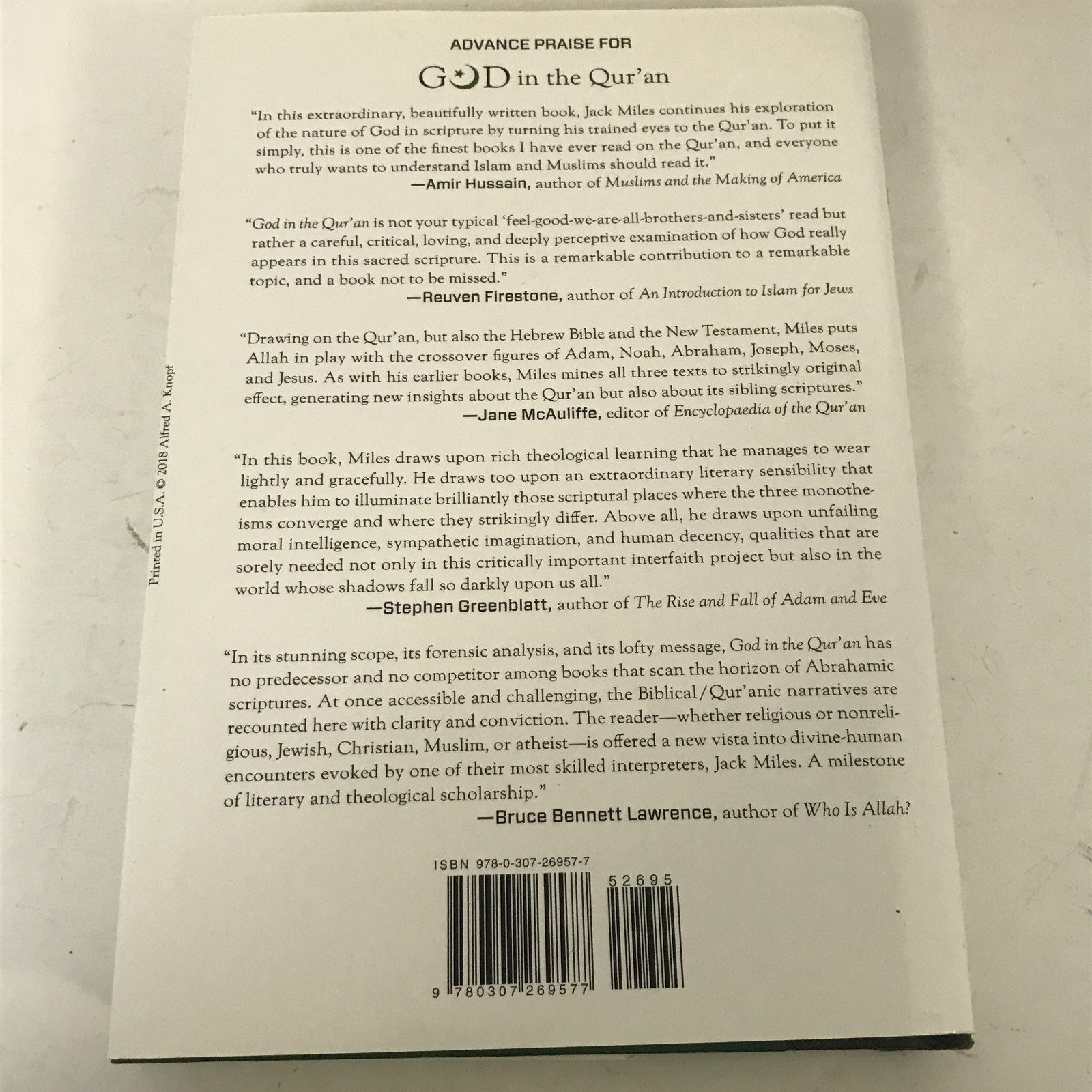 God in the Quran by Jack Miles Hardcover 241 Pages Religion History 2018