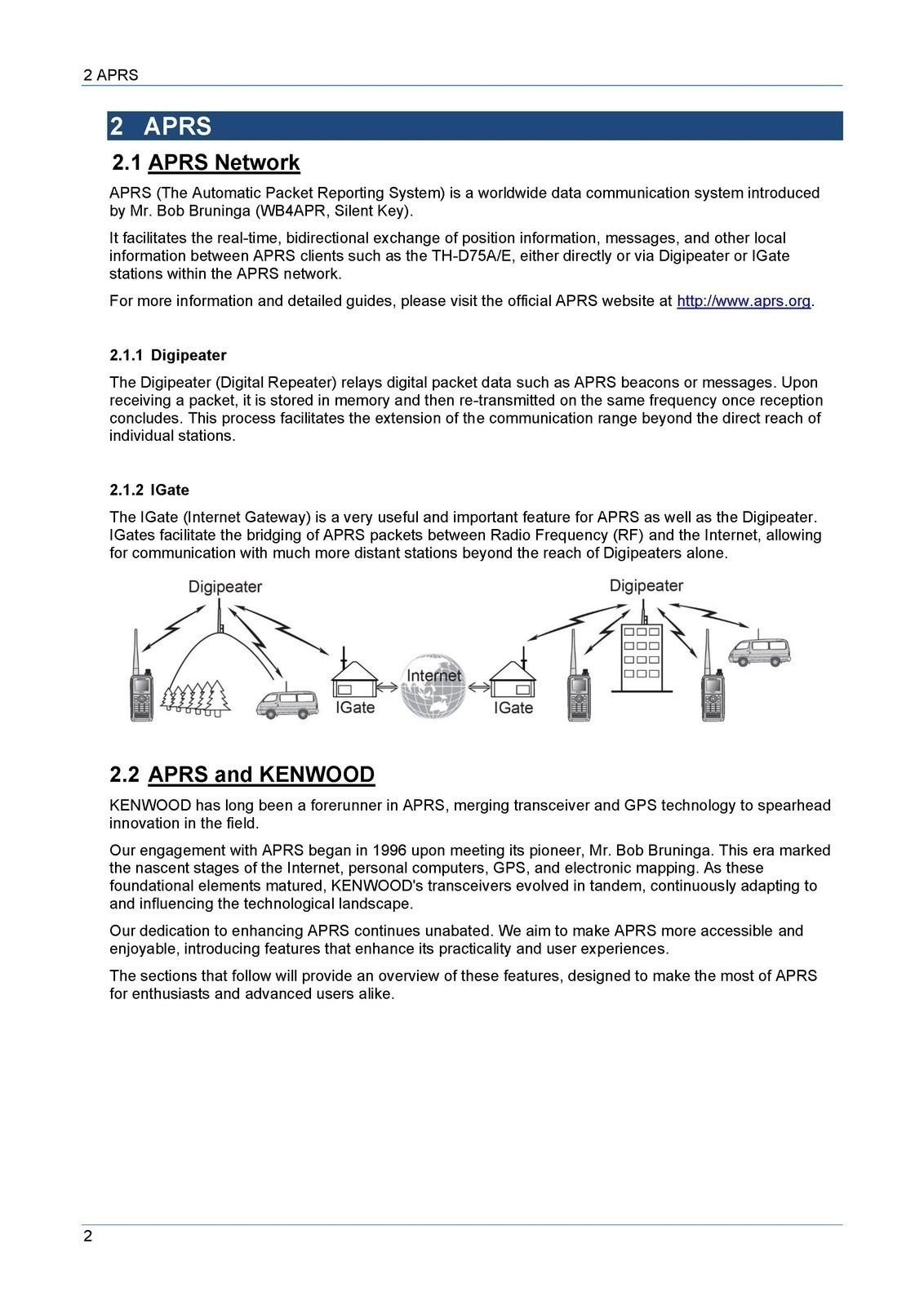 KENWOOD TH-D75AE OPERATING TIPS MANUAL – STEEL WIRE BOUND – DURABLE COVERED