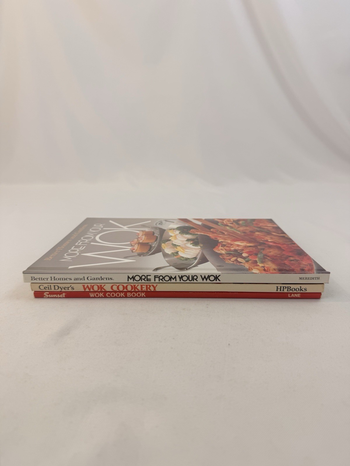 Wok Cookbooks Lot Of 3 Stir Fry Deep Frying Steaming Cookery Methods Fast Ship