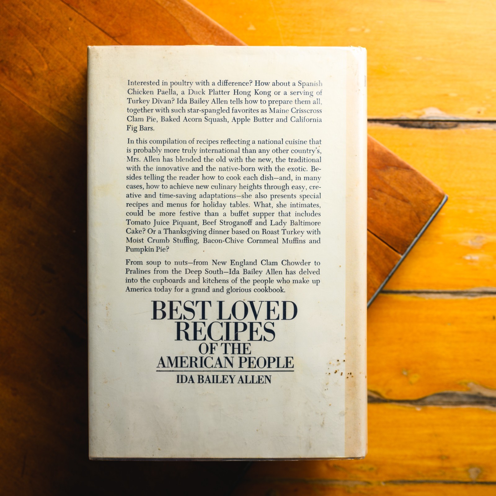 VTG 1973 Best Loved Recipes of the American People Ida Bailey Allen 1st Ed & Pr