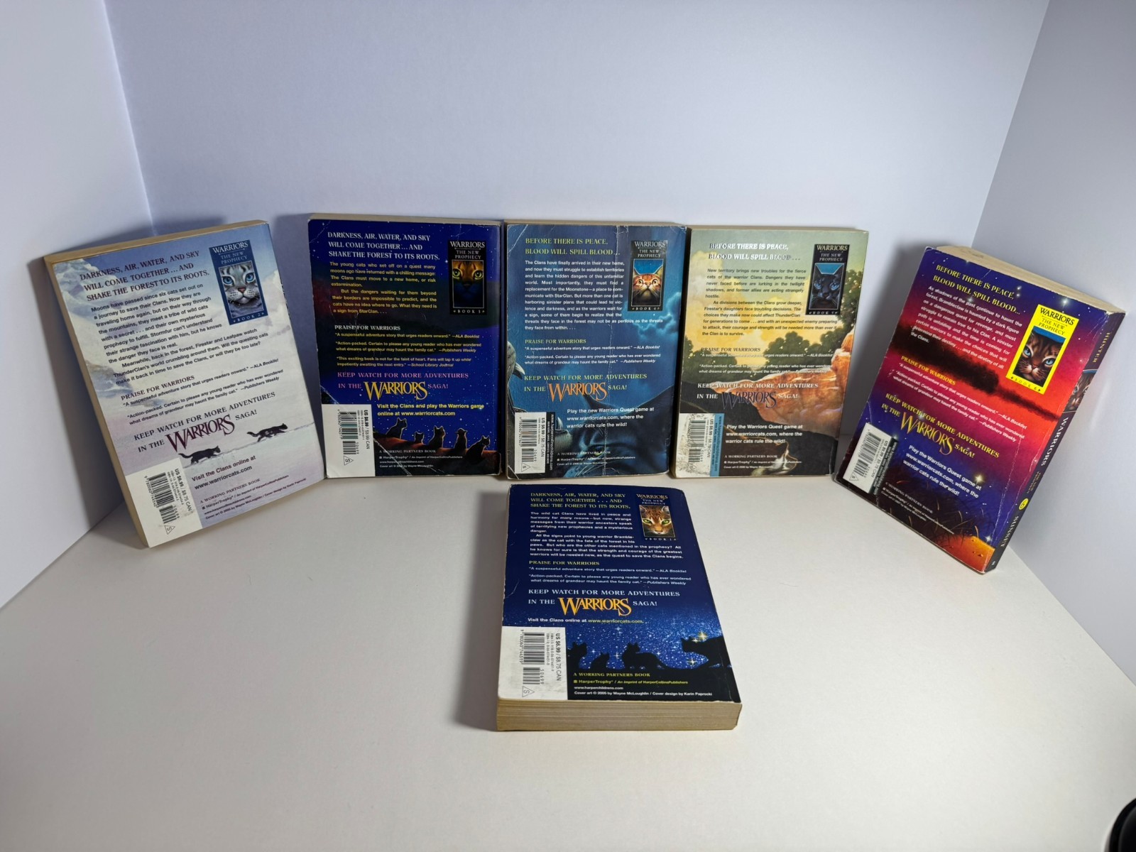 Warriors The New Prophecy First Edition Set 1-6 – Erin Hunter Paperback