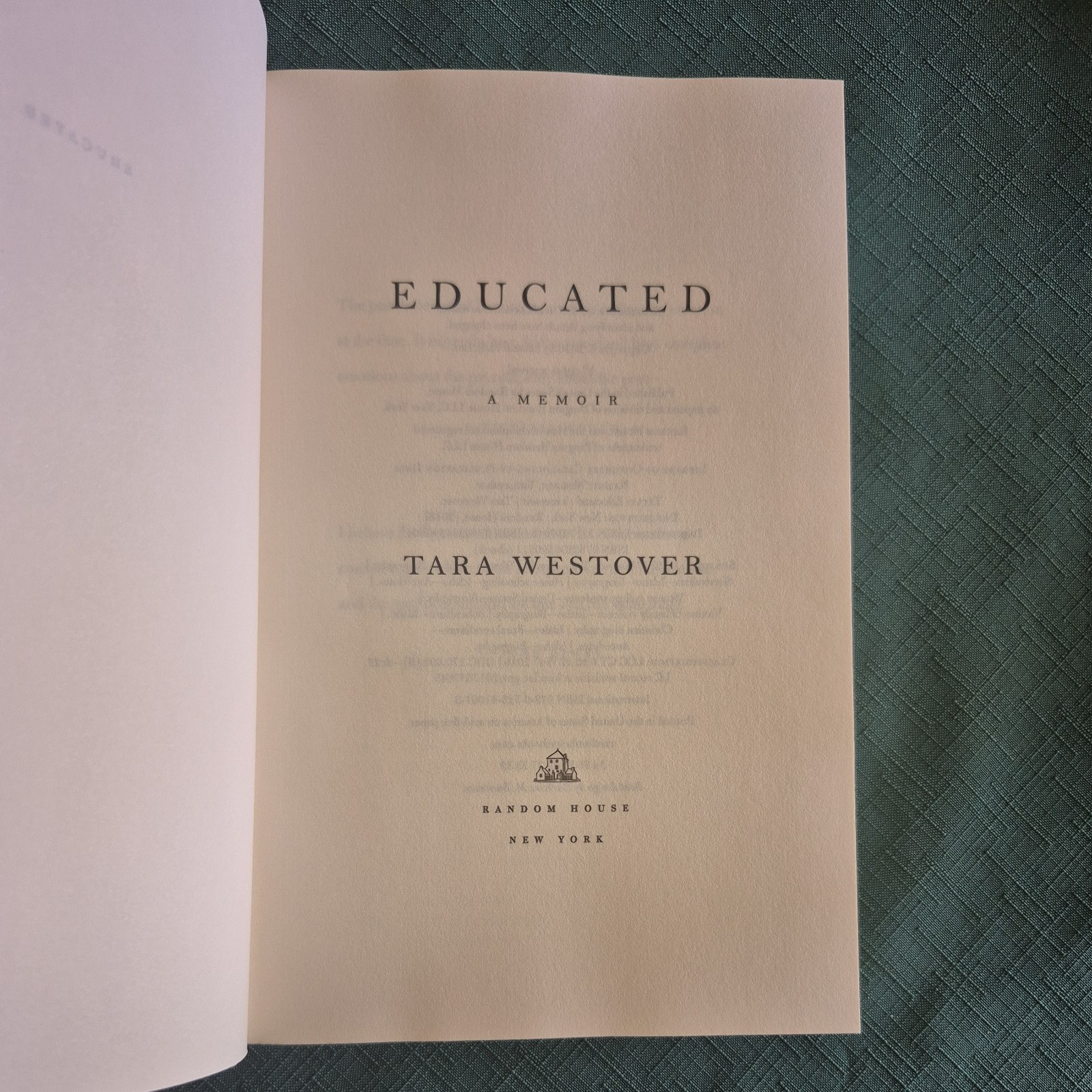 Educated : A Memoir by Tara Westover (2018, Hardcover) later printing, SIGNED!!