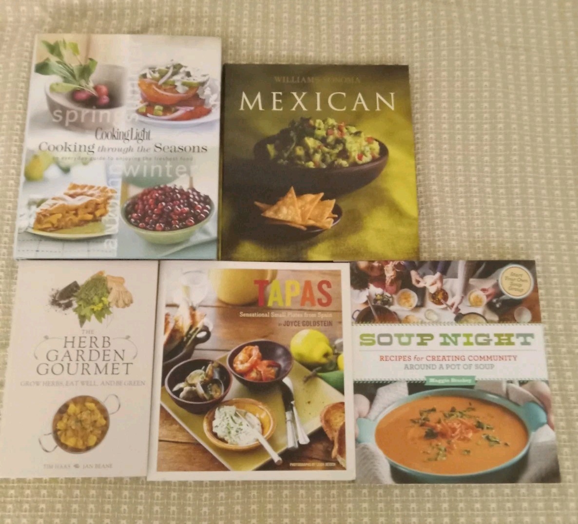 Williams-Sonoma: Mexican / Tapas/Soup Night/ Herb Garden Cookbook Lot