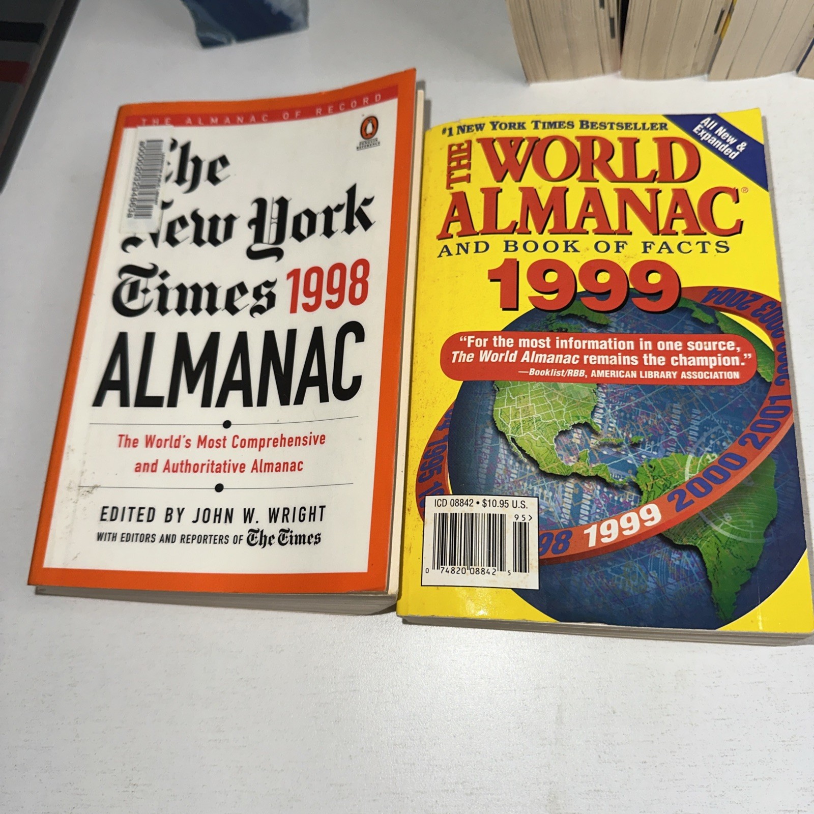 The World Almanac and Book of Facts 8 Book Lot 1998-2006- Paperback