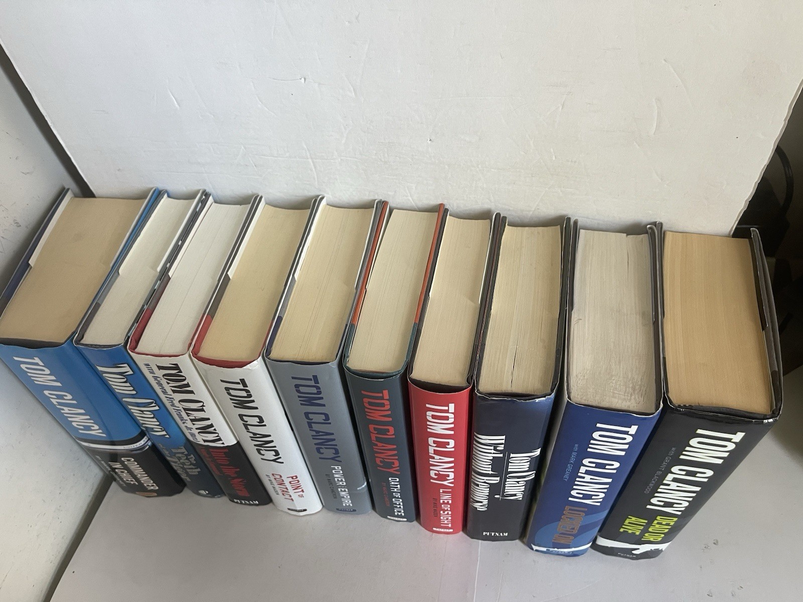 Tom Clancy lot 10 Books Hardcover Dust Jacket Mixed Titles & Years