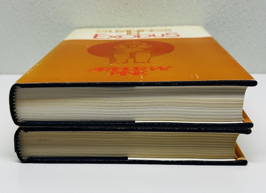 Lot of 2 Arthur W. Pink BIBLE COMMENTARY Books HC/DJ~Exodus~Gleanings From Paul