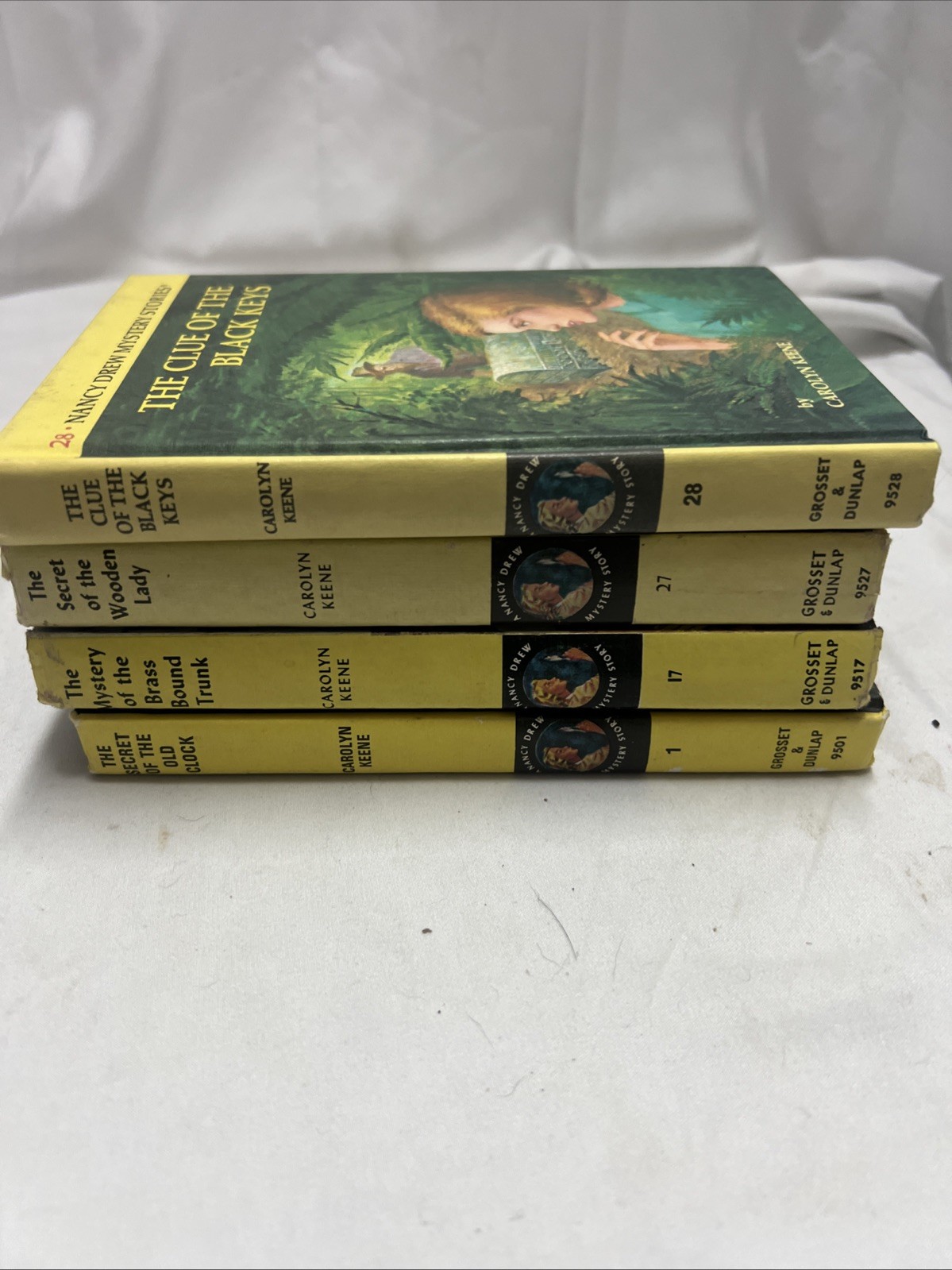 Four Vintage Nancy Drew Mystery Books Hardcover Carolyn Keene 1-17-27-28