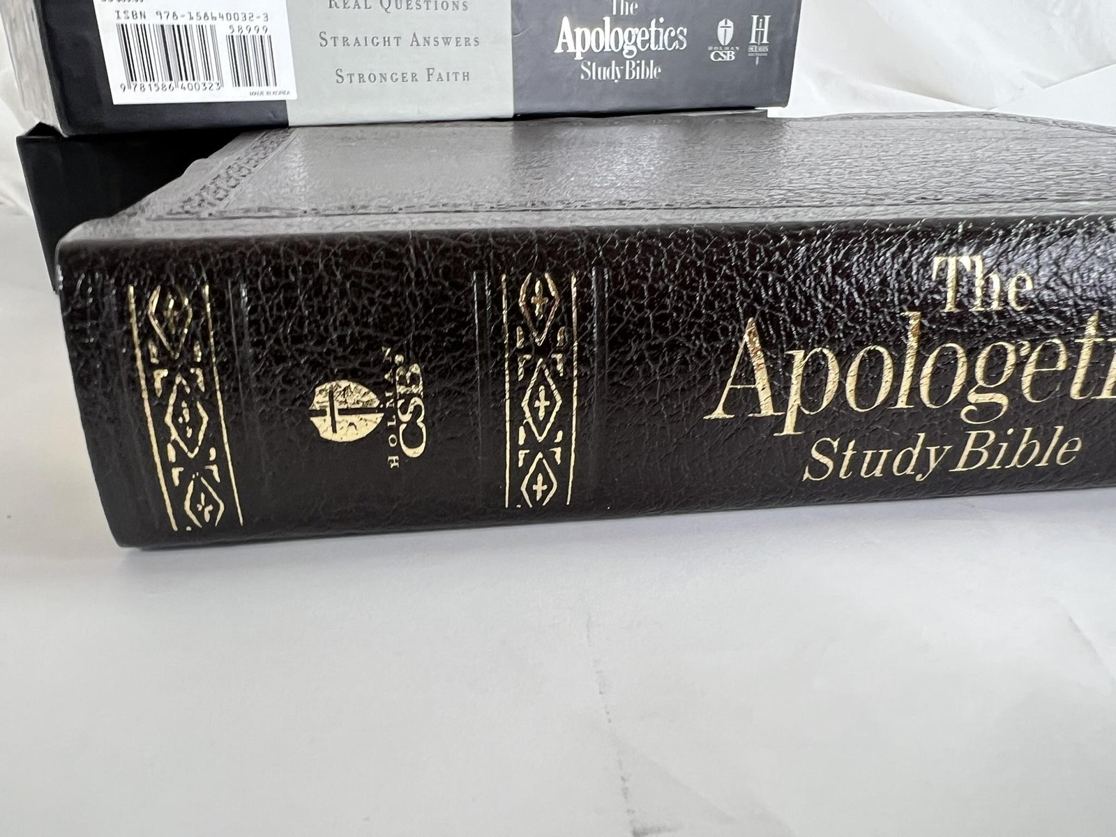The Apologetics Study Bible Ted Cabal Holman CSB Brown Genuine Leather Indexed