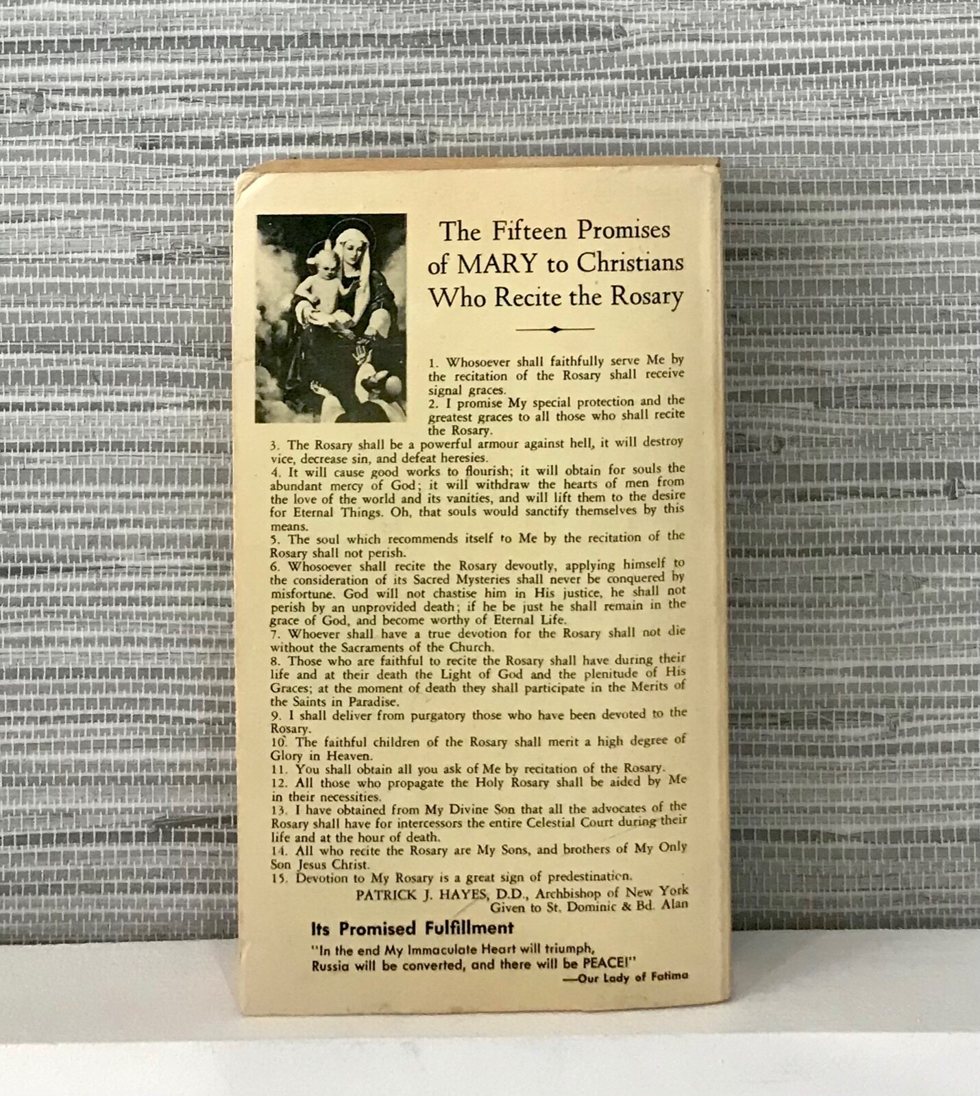 DIVINE MYSTERIES OF MOST HOLY ROSARY By Mary Of Agreda 4th printing 328 pages