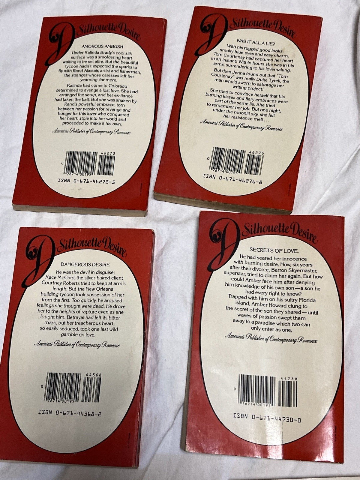 Lot Of 15 Silhouette Vintage Romance Books Desire 1980s