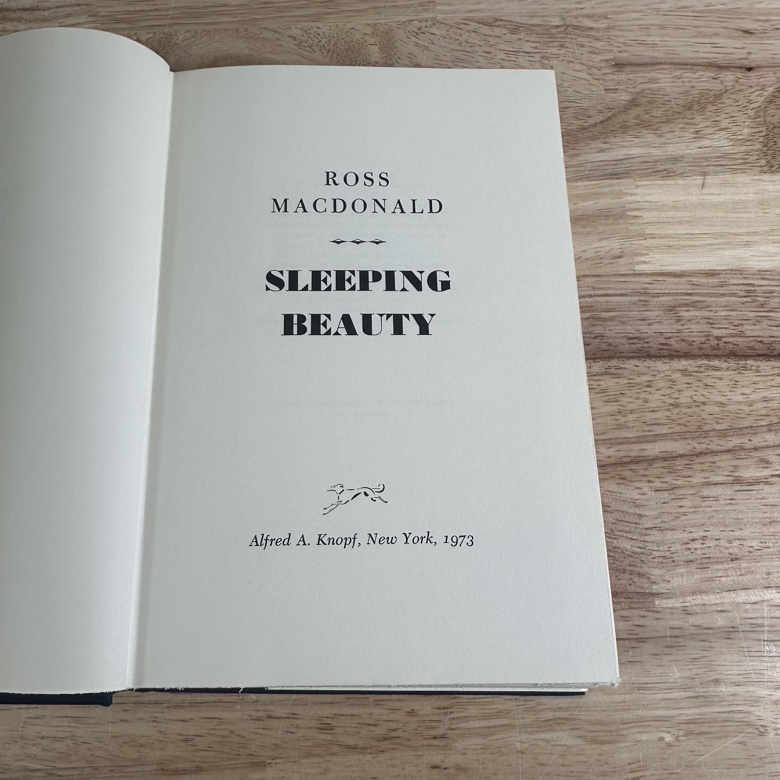 Sleeping Beauty Ross Macdonald 1973 First Edition Mystery Alfred A. Knopf