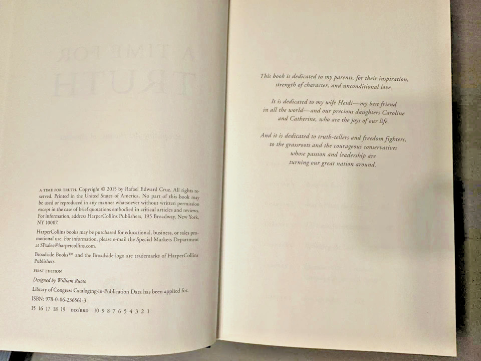 *NEW* A Time for Truth: Reigniting the Promise of America by Ted Cruz