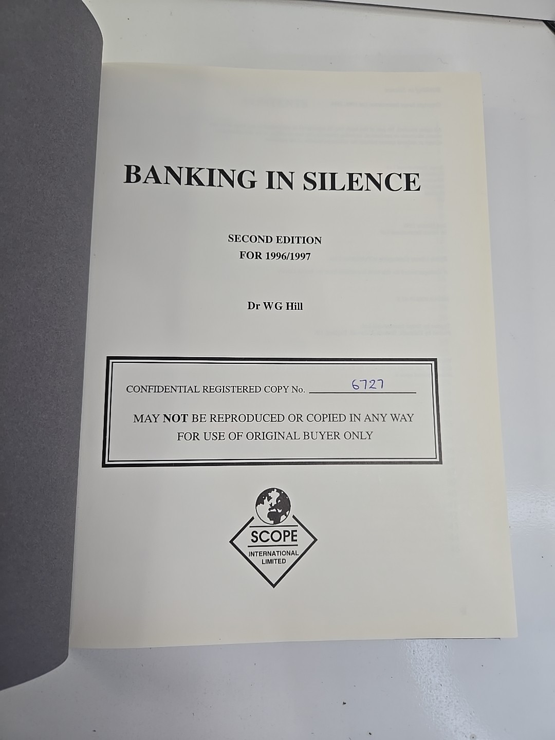 Lot Of 5 – W G Hill Books PT, PT2, Tycoon, Computer Privacy & Banking In Silence