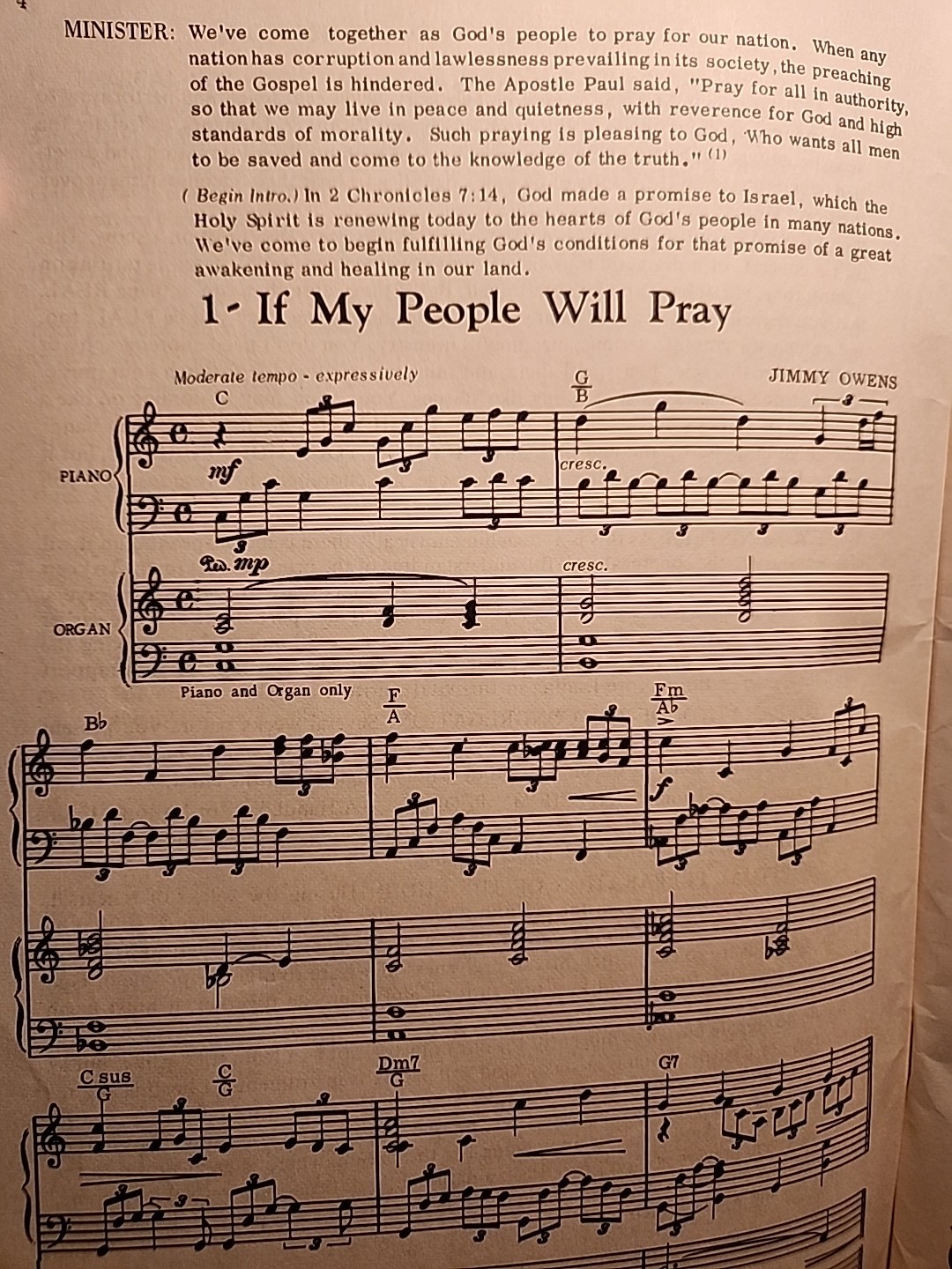 Vtg 1974 If My People Songbook Worship Lexicon Jimmy Carol Owens Christian Music