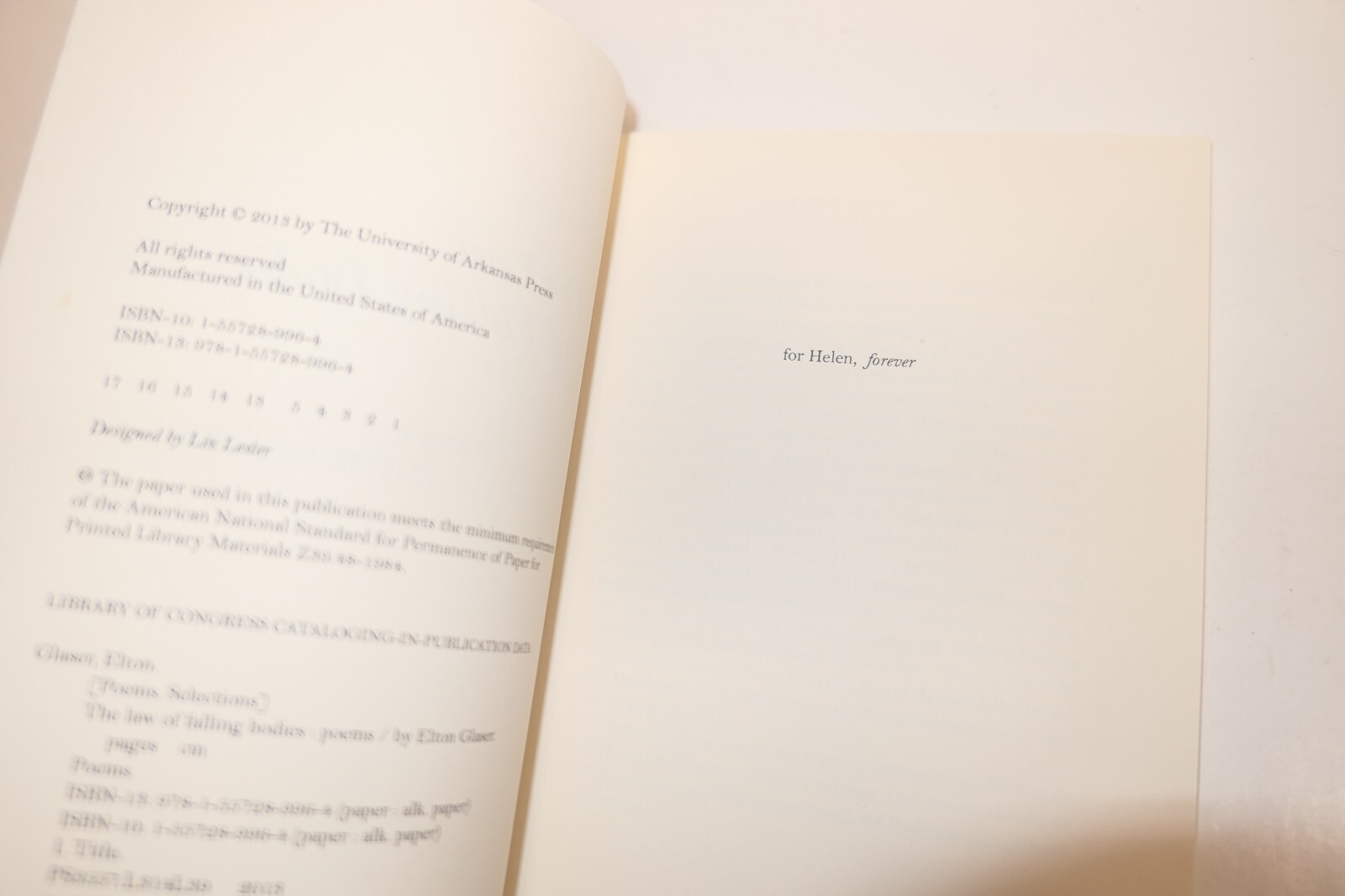 The Law of Falling Bodies: Poems By Elton Glaser 2013 Winner Miller Williams