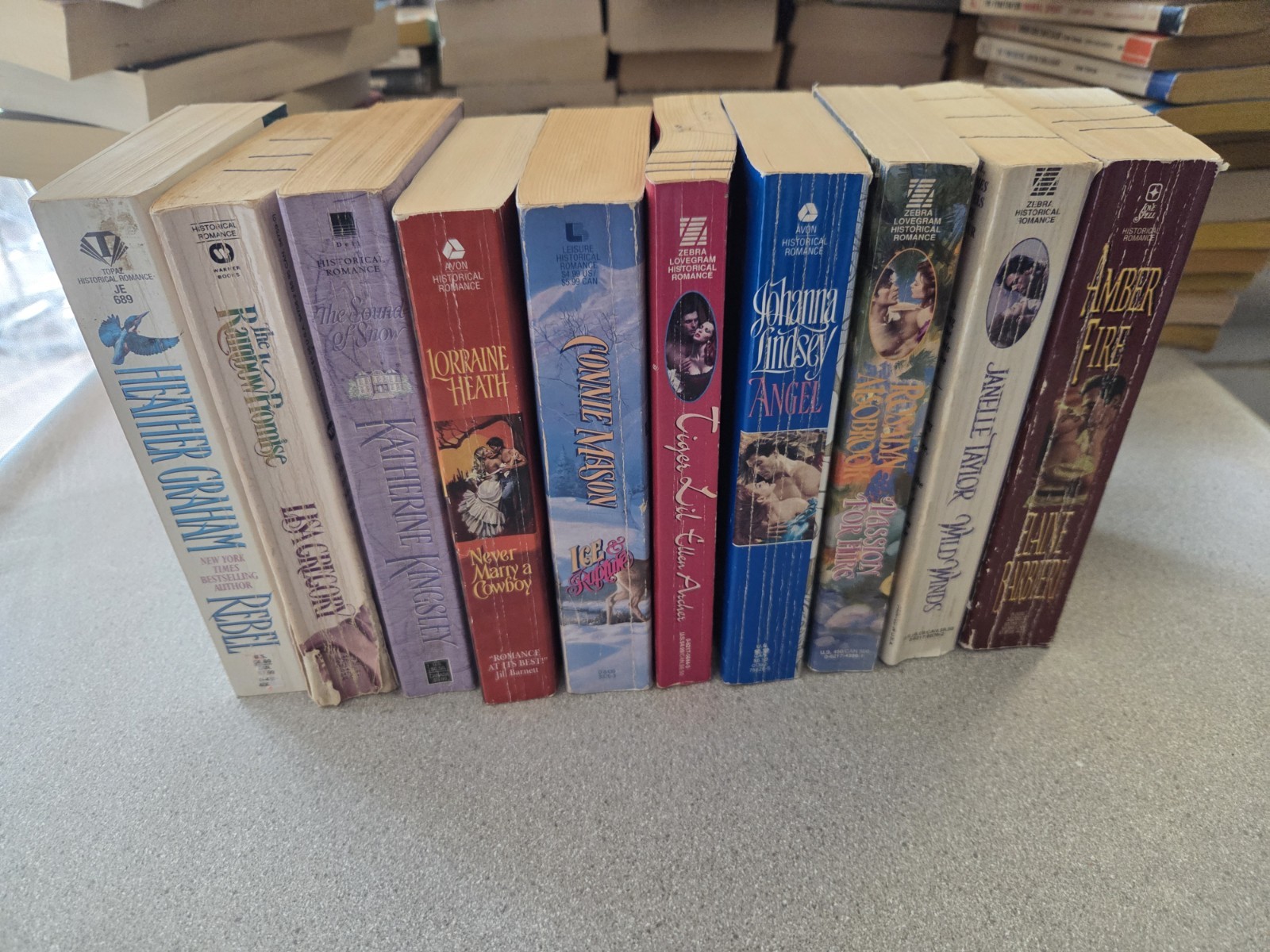 Clinch Cover/ Step Back Lot Of 10 Vintage Romance Books. Historical. Paperback.