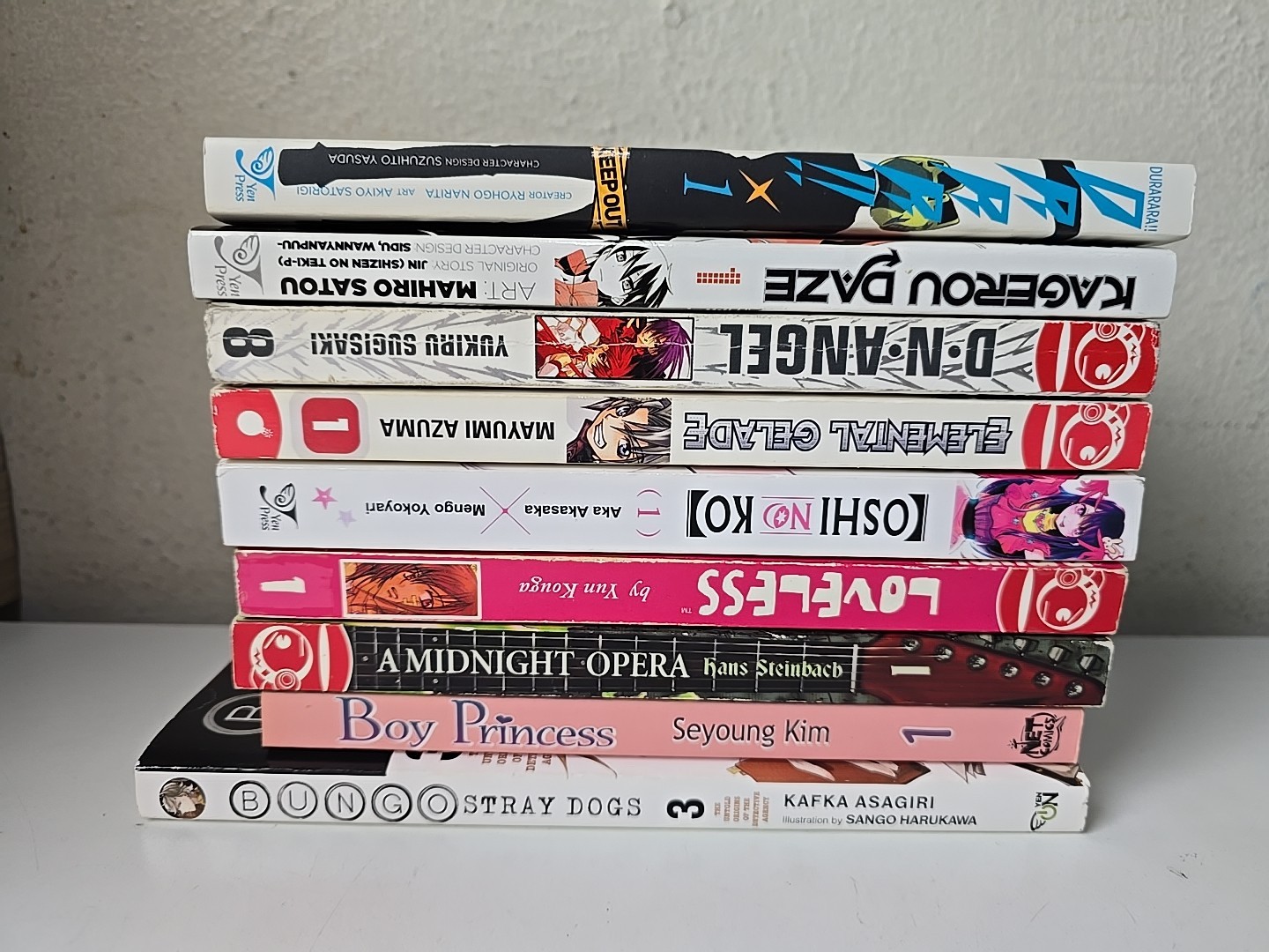 Lot Of 9 Mixed Manga Titles Lot – English. Great Deal. See Photos For Titles