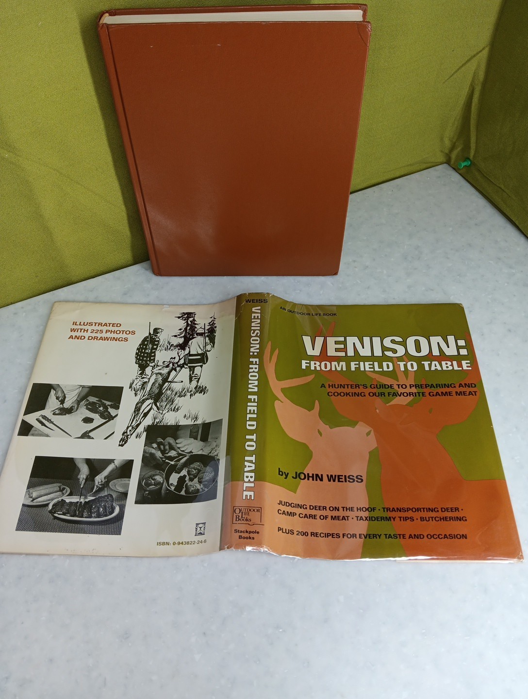 „Venison: From Field To Table“ by John Weiss Hard Cover With jacket 1984 nice
