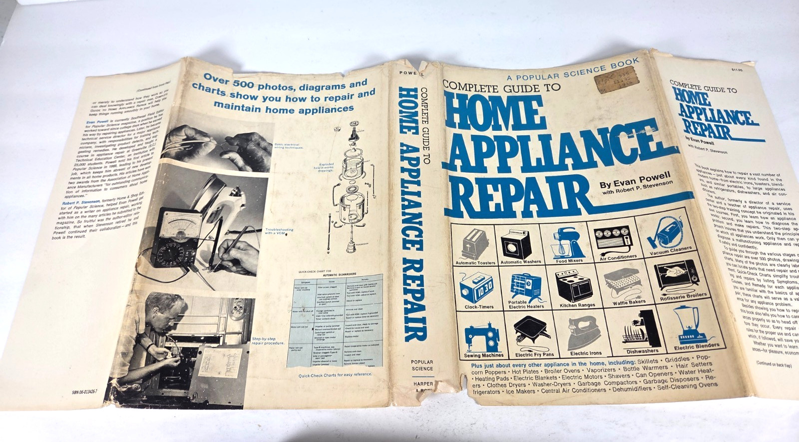 Complete Guide To Home Appliance Repair Book By Evan Powell HC DJ 1974