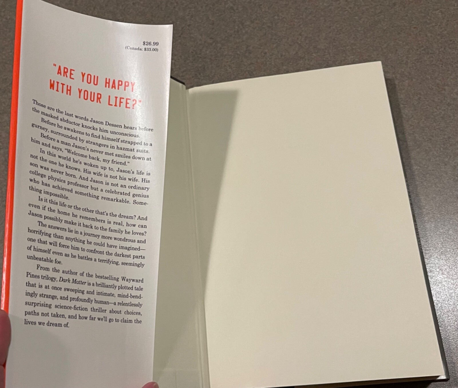 Dark Matter : A Novel by Blake Crouch (First Edition, 12th Printing Hardcover)