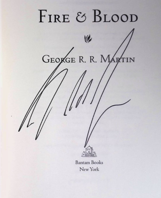 Fire & Blood by George R.R. Martin, Signed, 1st / 1st, HC / DJ, 2018