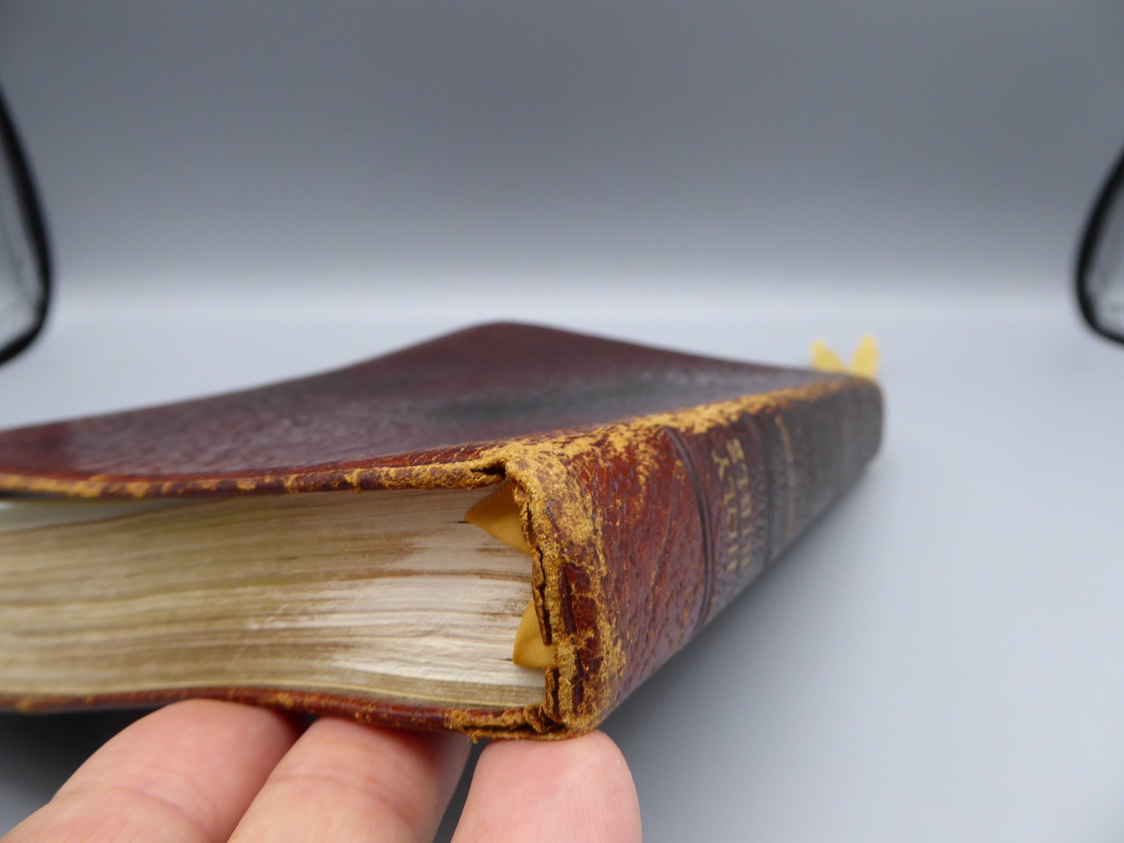Vintage KJV Holy Bible Cambridge Univ. Press Water Buffalo Calfskin
