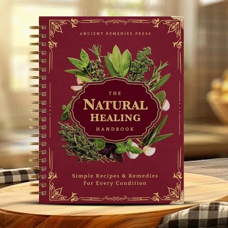The Natural Healing Handbook, Spiral-Bound Guide for Herbal Remedies and Natural