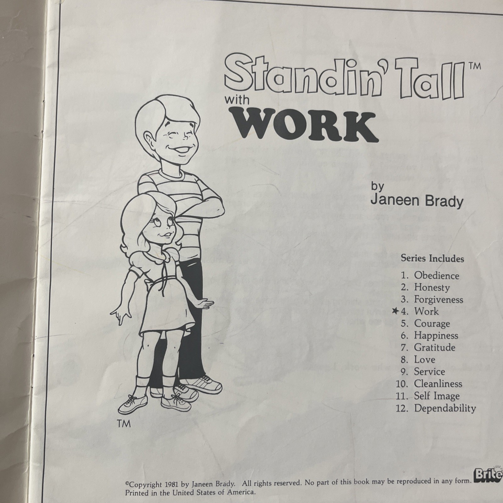 Lot Of 12 STANDIN‘ TALL Book Set By Janeen Brady #1-12 Honesty, Courage, Love…