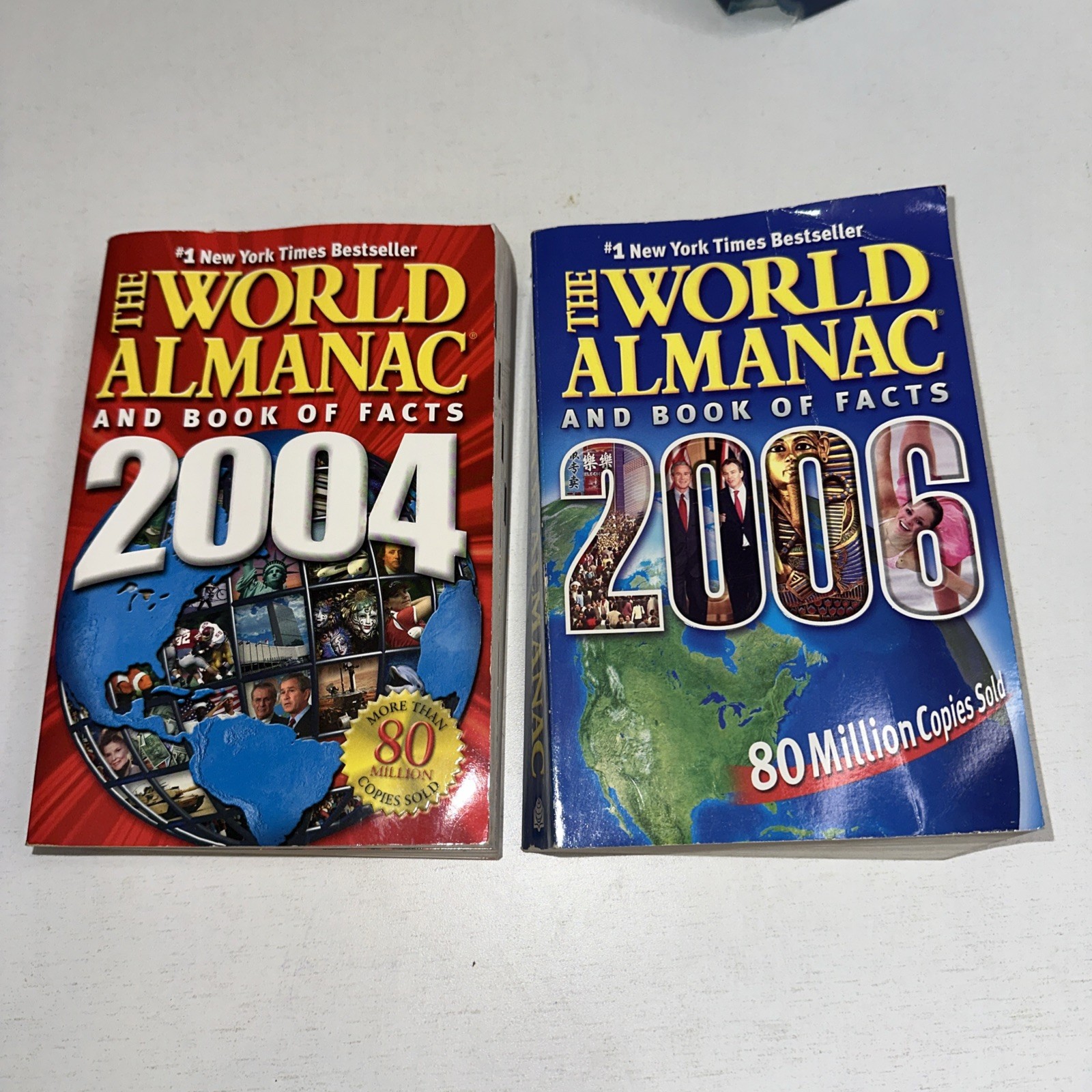 The World Almanac and Book of Facts 8 Book Lot 1998-2006- Paperback